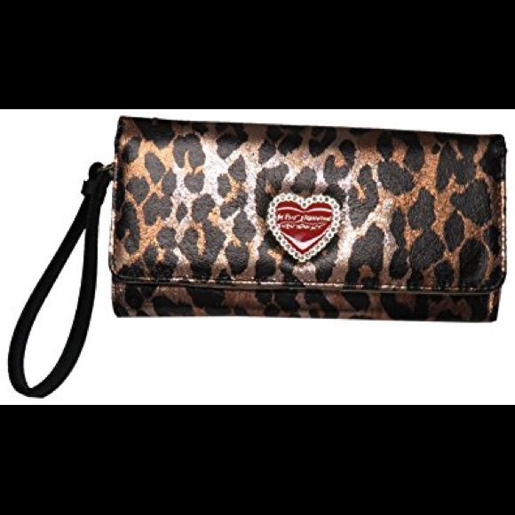 Betsey Johnson New York trifold wristlet wallet - Picture 3 of 8
